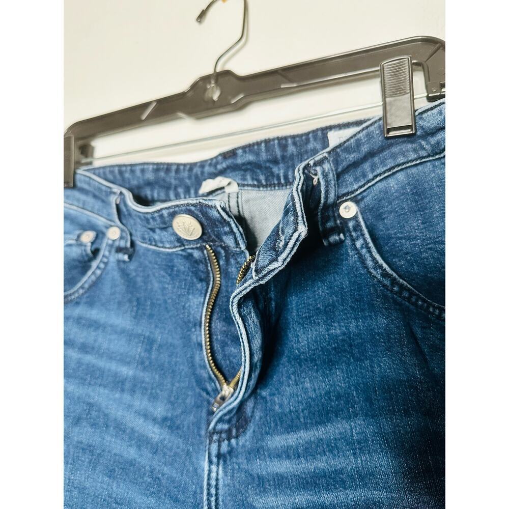 RAG & BONE Dark Wash Denim Slim Cuffed Hemline Whisked Jeans Size 32 - Picture 10 of 12